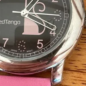 Red Tango cat watch pink cat silver metal black leatherette band Red Tango | Accessories | Red Tango Cat Watch | Poshmark main image 3